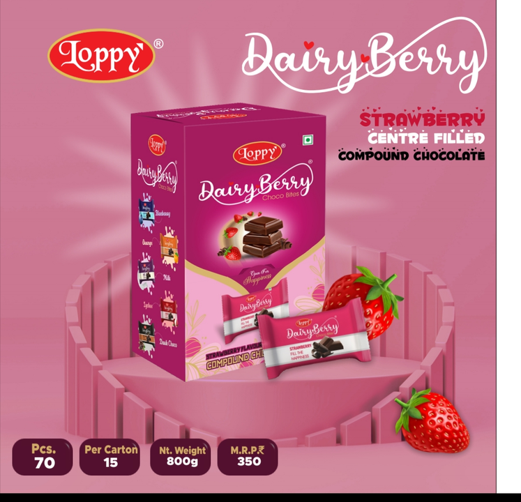 Dairy berry Centre filled flavours chocolate  uploaded by business on 8/24/2023