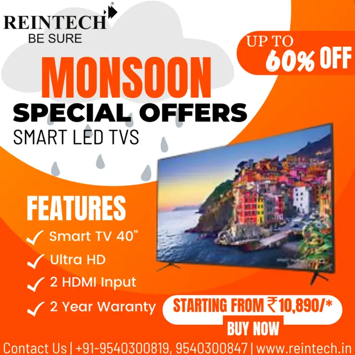 Reintech 40 inch smart LED tv  uploaded by business on 8/24/2023