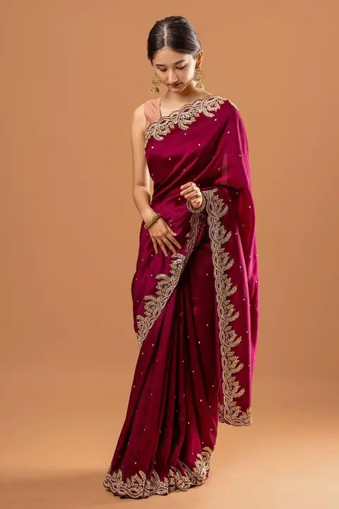 Party wear saree kk uploaded by Maa Creation. on 8/24/2023