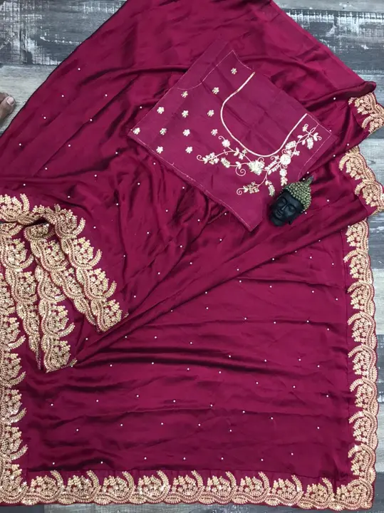 Party wear saree kk uploaded by Maa Creation. on 8/24/2023