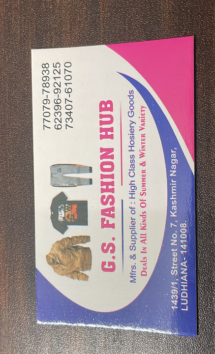 Visiting card store images of Men’s fashion