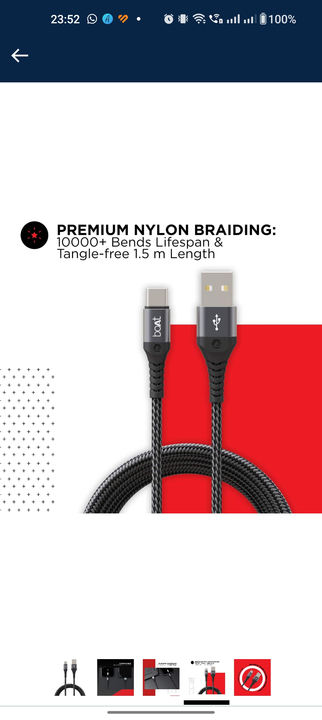 boAt Type C A550 Type-C Stress Resistant,Tangle-Free,Sturdy Cable with 3A Rapid Charging

 uploaded by business on 8/24/2023