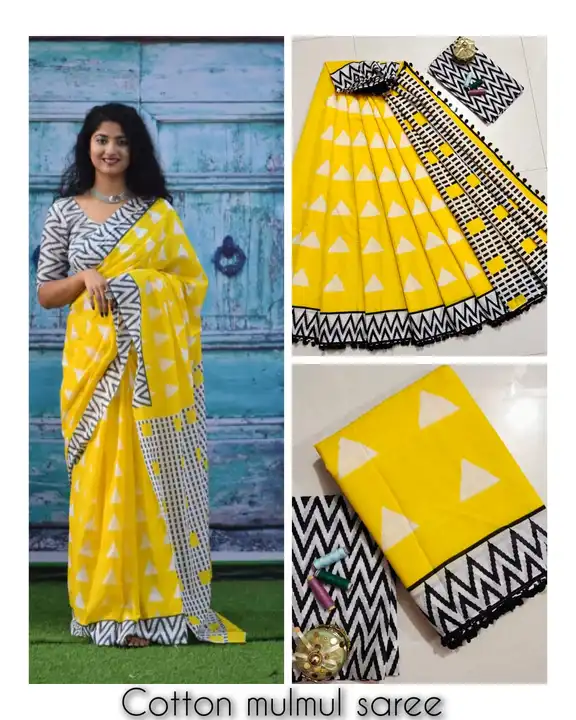 Post image 👉 Bagru Block Print Cotton Mulmul Sarees With Blouse 
👉All saree with same blouse 
👉 Fabric: *Mulmul Cotton(92*80)*
👉Saree lenght:- 5.5m
👉Blouse lenght:- 1m
👉 *Full stock available*