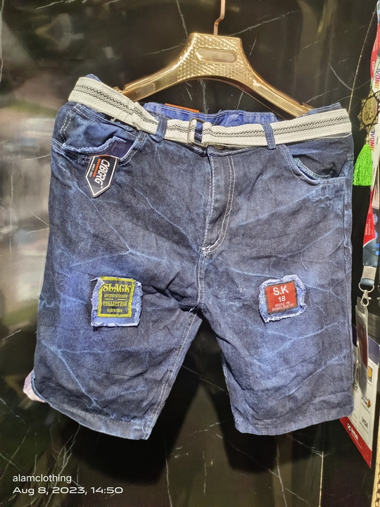 Denim shorts uploaded by business on 8/25/2023