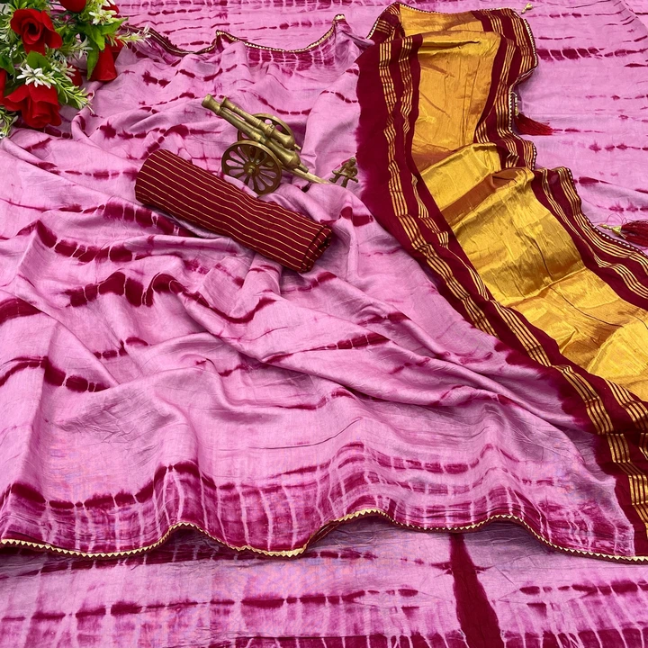 Lagdi patta silk saree  uploaded by The Lord Krishna Fab on 8/25/2023