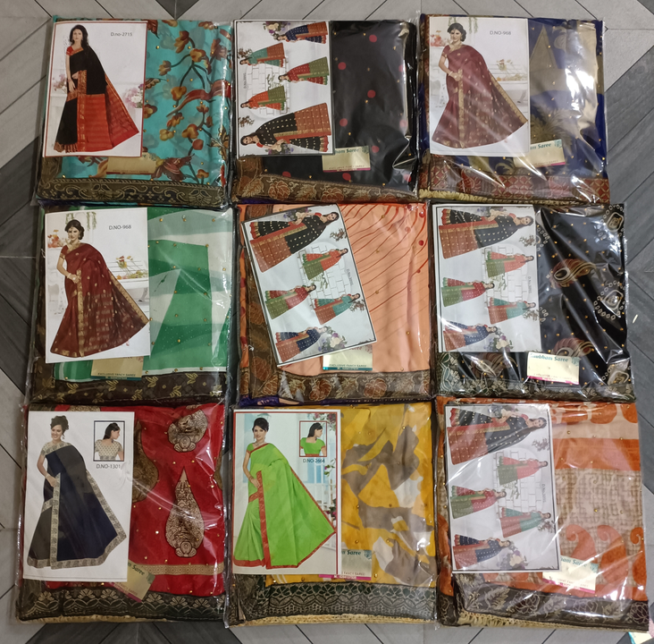 Print saree  uploaded by Jai maa durga textile and Aaradhya manufacturer  on 8/25/2023