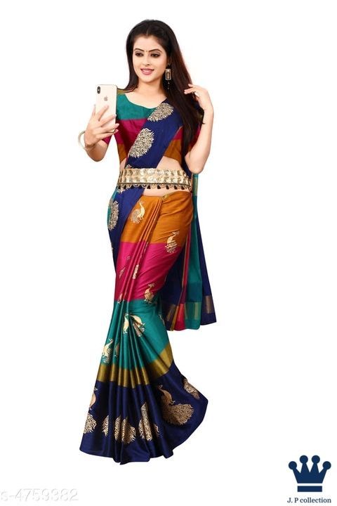 Post image Fancy Women'S Sarees price 550 inbox me 
9054712694

Saree Fabric: Banarasi Silk
Blouse: Running Blouse
Blouse Fabric: Banarasi Silk
Border: Woven Design
Work: Woven Design
Multipack: Single