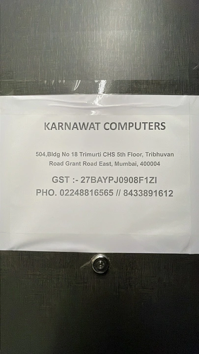 Visiting card store images of KARNAWAT COMPUTERS
