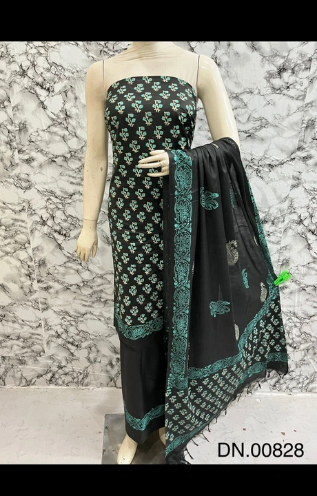 KATAN STPLE BLOCK PRINT SUIT  uploaded by S.N.COLLECTIONS  on 8/25/2023