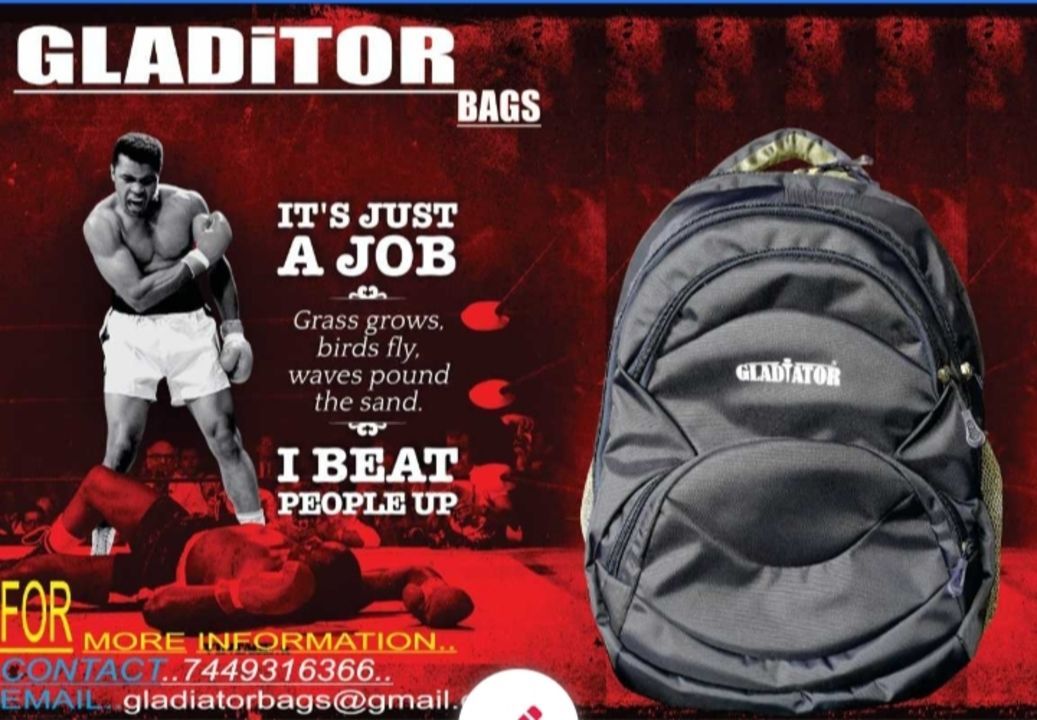 Post image Our all customar are very special, also we known what our customers need.so we are made all Bagpack are very special.with 365 days warranty.. 
For more information visit our web site.
Www.gladiatorbags.in..
Or call 6289042553..or search in Google...just type....GLADIATOR Bags...
Thank you..m