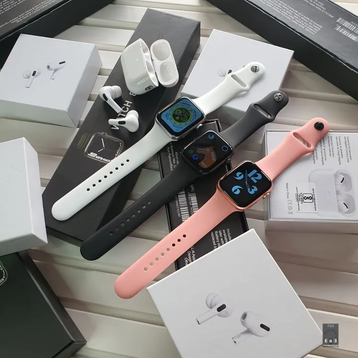 Post image Combo in stock
Smartwatch + AirPods 
Full stock 
Book your now 
Resellers most welcome 
Join WhatsApp group for daily updates