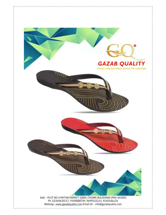 PU SLIPPER NEW LOOK  uploaded by GAZAB QUALITY UMAR INDUSTRIES PRIVATE LIMITED on 8/25/2023