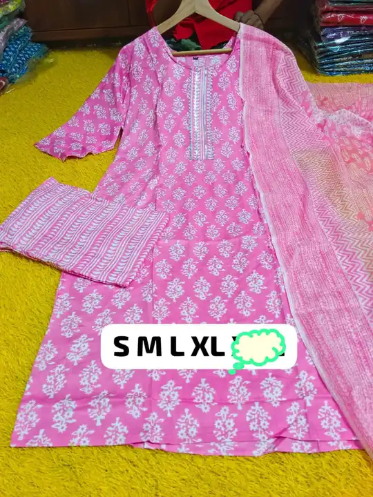 Cotton kurti pant duptta  uploaded by Ruhi Collection  on 8/26/2023
