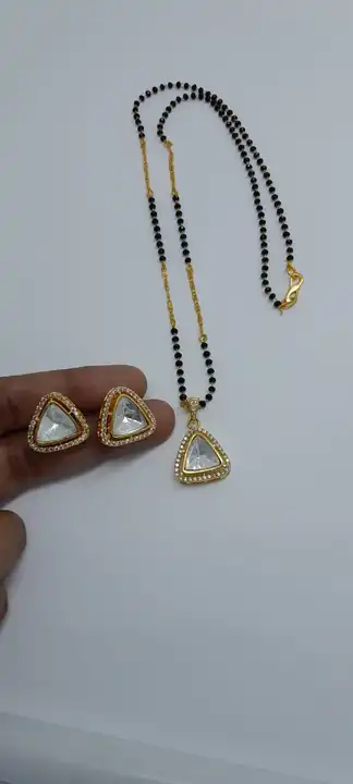 Polki Kundan mangalsutra with earrings  uploaded by Sb designs on 8/26/2023