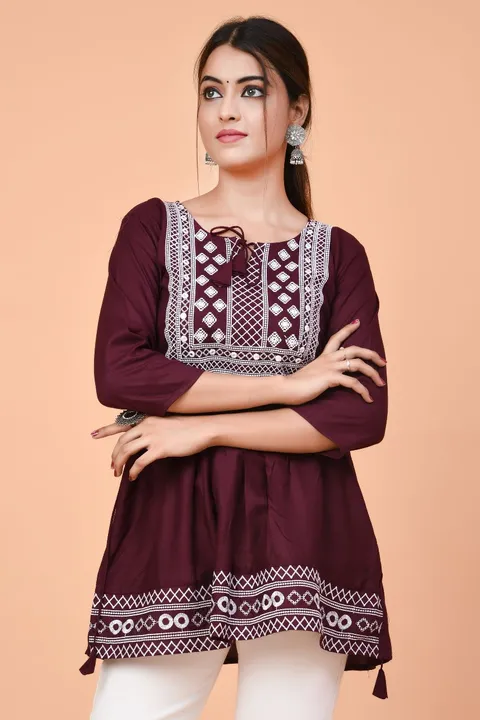 Embroidery tops uploaded by Maruti ethnic fashion on 8/26/2023