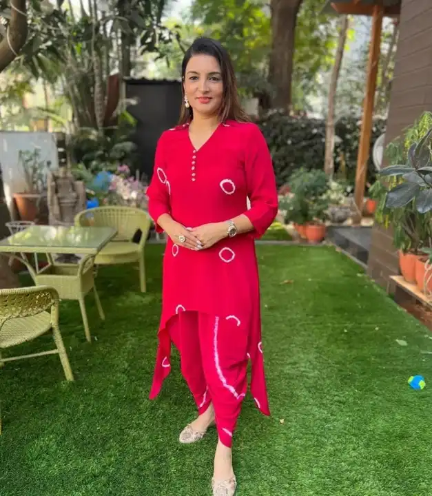 Long kurti with Dhoti uploaded by business on 8/26/2023