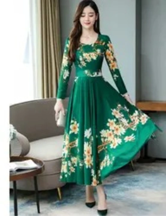 Girls long dress printed uploaded by Kinza enterprises on 8/26/2023