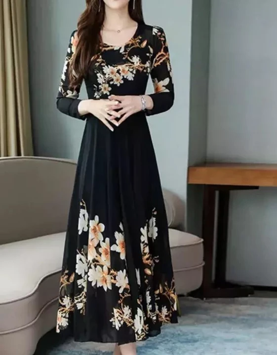 Girls long dress printed uploaded by Kinza enterprises on 8/26/2023