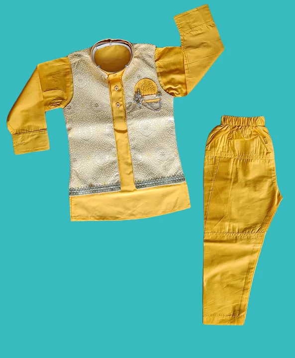 Boys 3 pc kurta pyjama waistcoat set of 3 colours size 18 only uploaded by VDetail on 8/26/2023