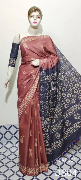 KHADI COTTON BATIK PRINT SAREE uploaded by S.N.COLLECTIONS  on 8/26/2023