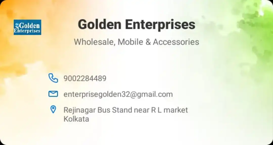 Visiting card store images of Golden Enterprises