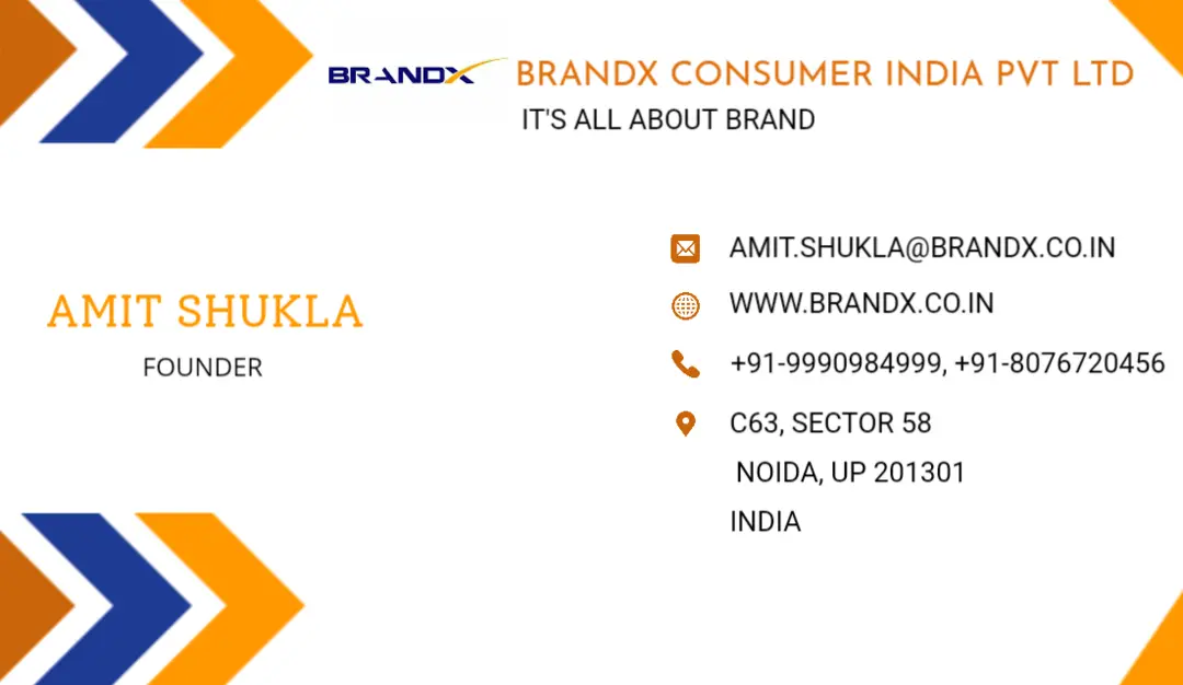 Visiting card store images of BRANDX