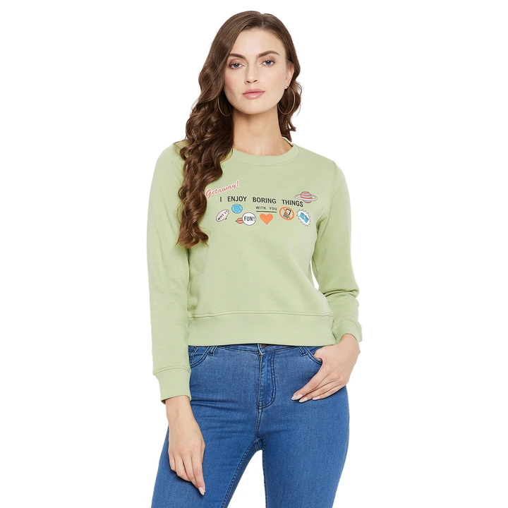 Crop top fancy women seeatshirt for women  uploaded by KR textile sweater manufacture 9872452784 on 8/27/2023