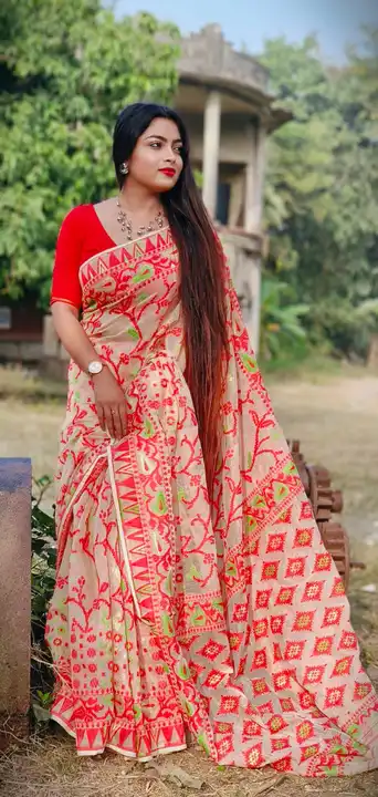 Puja special soft Jamdani saree  uploaded by Sujata saree cantre on 8/27/2023