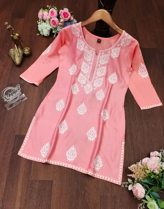 3XL TO 7XL💃 Embroidery Short Kurtas  uploaded by Rang Bhoomi on 8/27/2023