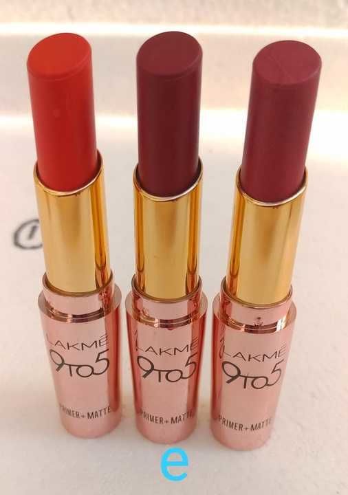 Post image 💓 💄💄💄💄💄💓
      💃🏾LAKME💃🏾
❤️ original quality ❤️ primer + matte
❤️ 3 pcs lipstick       
🥳MRP. 480.EACH

  🥳 My price only
            RS 650
      Shipping 🚂free