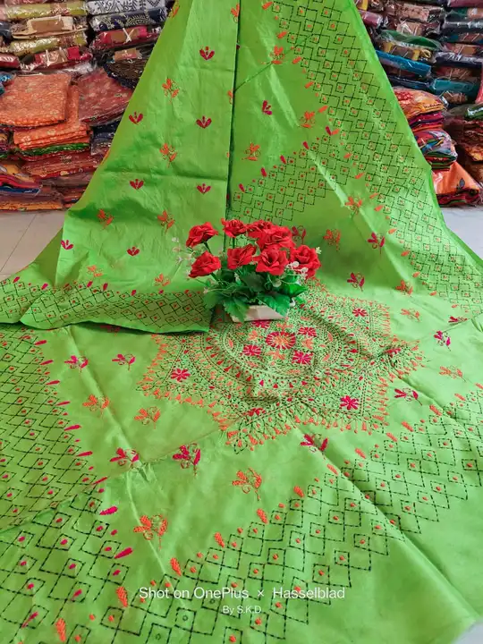 Handmade  katha  stitch saree  uploaded by business on 8/27/2023