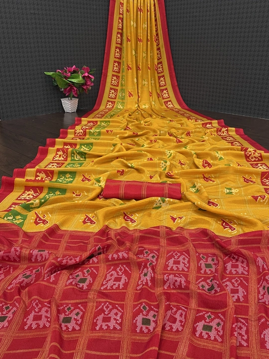 Patola Printed Saree  uploaded by business on 8/27/2023
