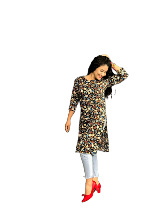 Women Floral print crepe kurti uploaded by business on 8/28/2023