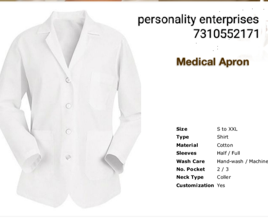 Doctor appron uploaded by Personality enterprises on 8/28/2023