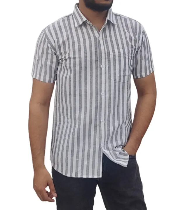 Grey Khadi Patta Shirts uploaded by business on 8/28/2023
