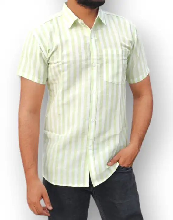 Green khadi Patta Shirts uploaded by business on 8/28/2023