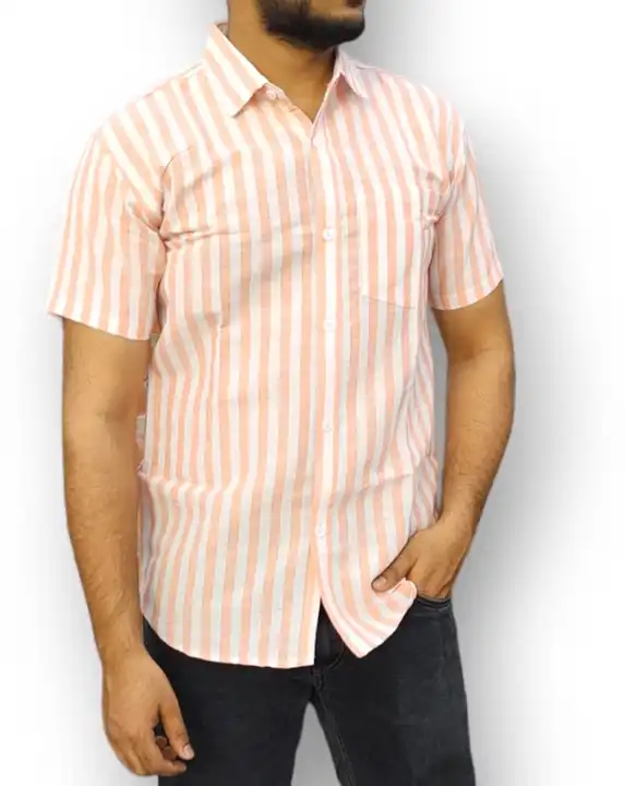 Orange khadi patta Shirts uploaded by business on 8/28/2023