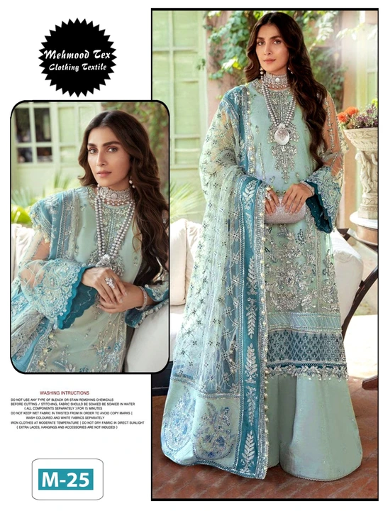 Pakistani design  suit dress material  uploaded by business on 8/28/2023