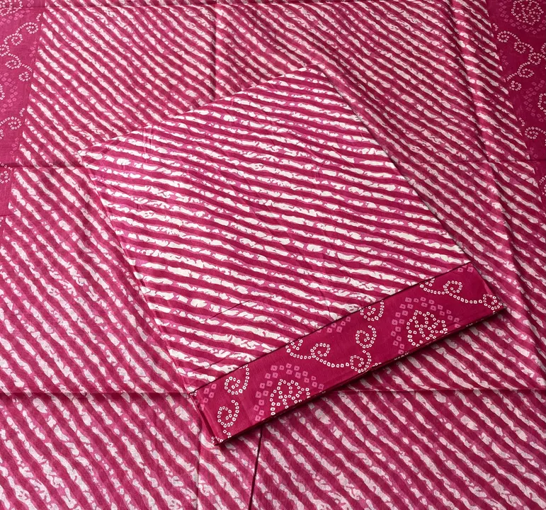 Cotton laherya print unstitched suit  uploaded by business on 8/28/2023