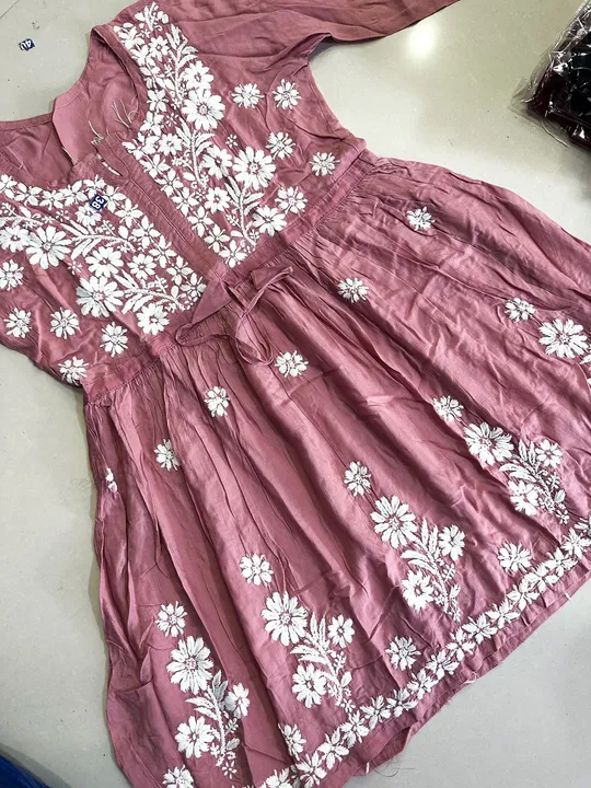 Modaal Short Gown With Fine Handmade Embroidery  uploaded by business on 8/28/2023