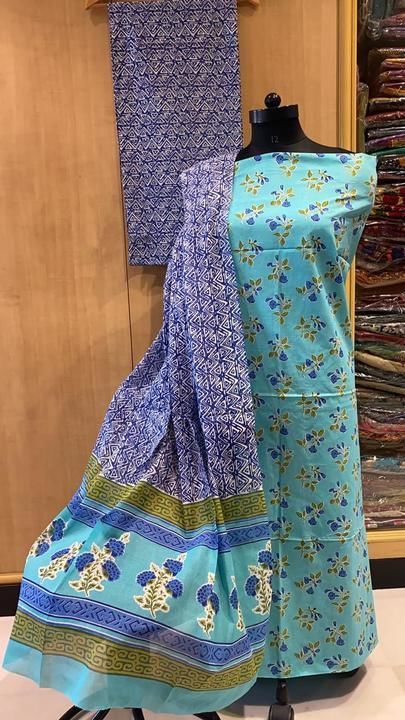 Cotton dress material with cotton dupaata uploaded by Rana fashions  on 3/20/2021