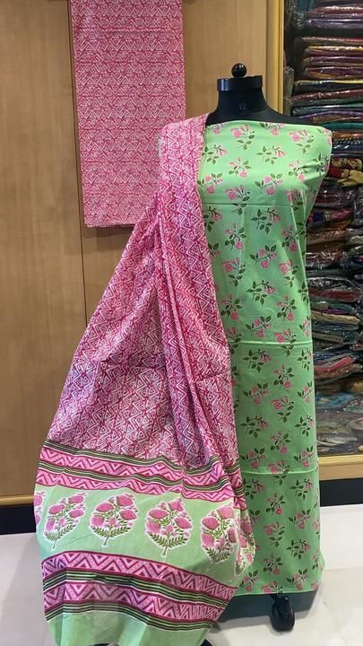 Cotton dress material with cotton dupaata uploaded by Rana fashions  on 3/20/2021