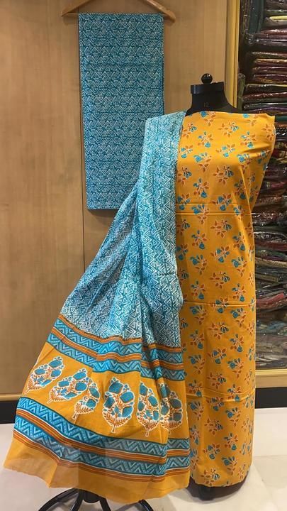 Cotton dress material with cotton dupaata  uploaded by business on 3/20/2021