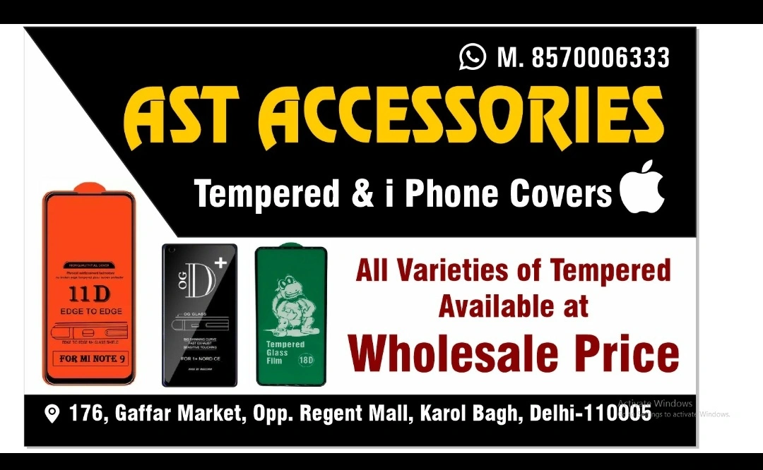 ALL TYPES MOBILE TEMPERED GLASS ALL MODELS/ FULL PAYMENT ADVANCE  uploaded by AST ACCESSORIES  on 8/28/2023