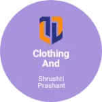 Business logo of Clothing and garments