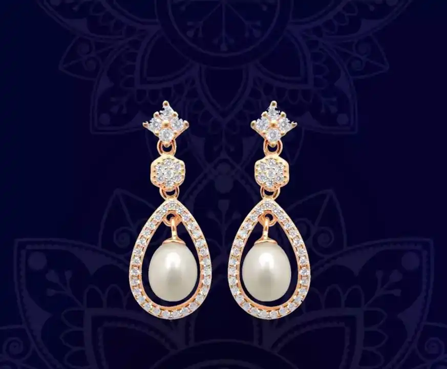 AD Studded  Fancy Pearl  Earrings  uploaded by Sudha Creations  on 8/28/2023