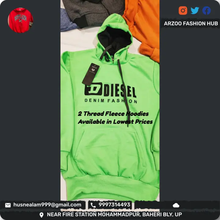 Hoodie  uploaded by Arzoo Fashion Hub on 8/28/2023