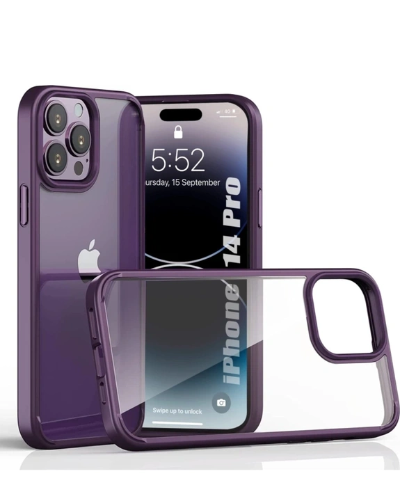 Enflamo इन्फ्लेमो परत कव्हर साठी Apple iPhone 14 Pro (Purple, 1) चा पॅक  uploaded by business on 8/29/2023