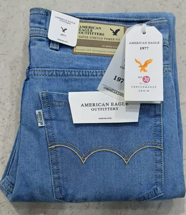*MENS.      STRAIGHT JEANS*
*FABRIC   COTTON KNITTED*   

*BRAND : AMERICAN EAGLE*

 *SIZE : 28-30-3 uploaded by Kavya garments on 8/29/2023
