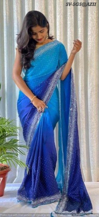 Cocktail party wear saree uploaded by Suyukti fab on 8/29/2023